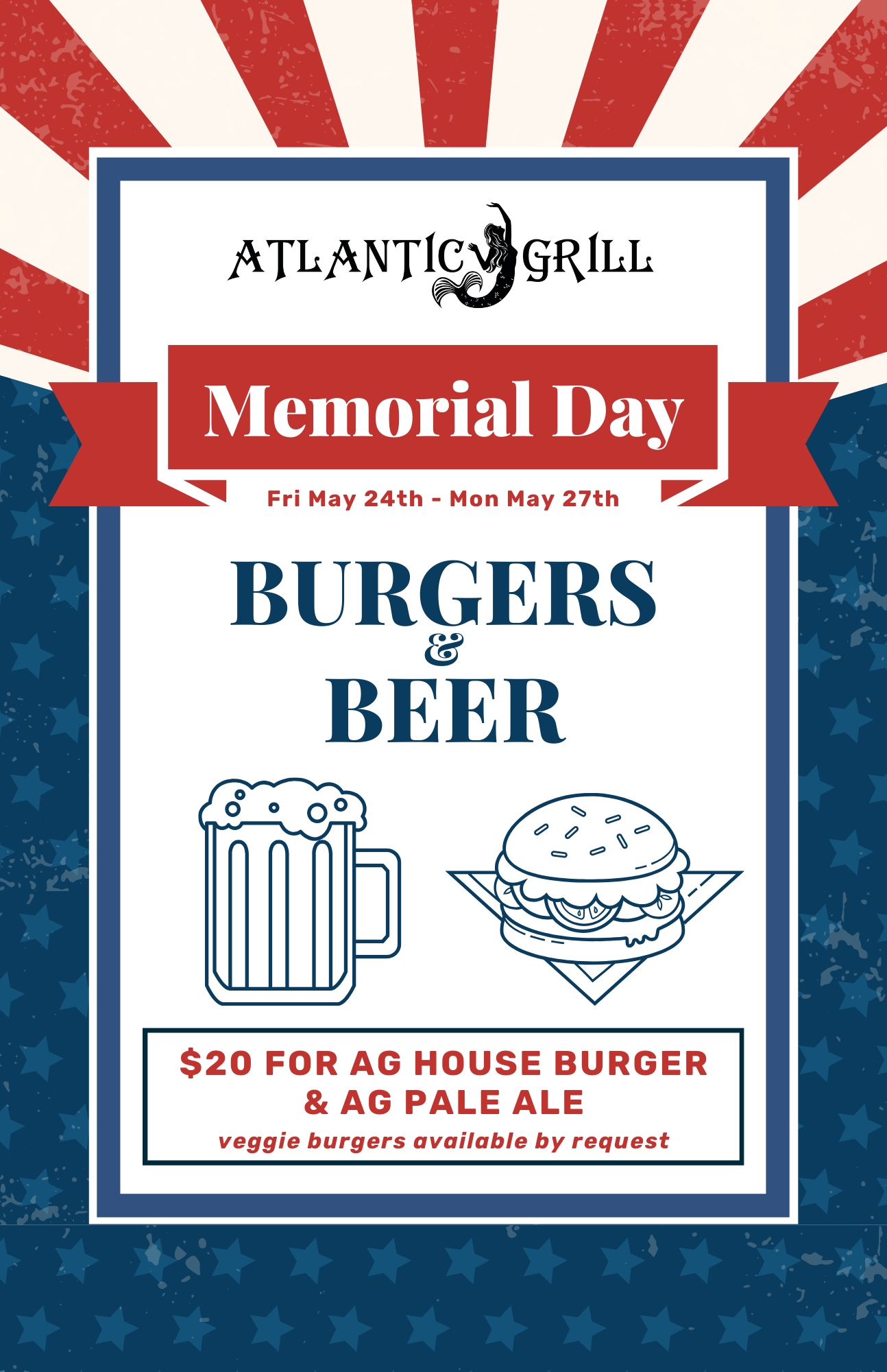 Memorial Day Burger and Beer